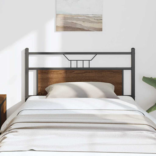 vidaXL Κεφαλάρι Καφέ Δρυς 107 εκ. Επεξεργασμένο Ξύλο/Ατσάλι