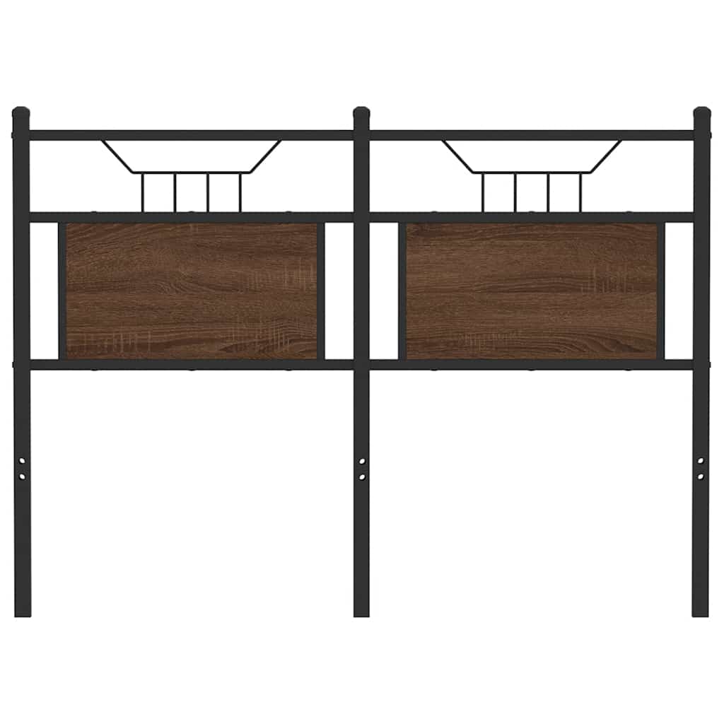 vidaXL Κεφαλάρι Καφέ Δρυς 120 εκ. Επεξεργασμένο Ξύλο/Ατσάλι