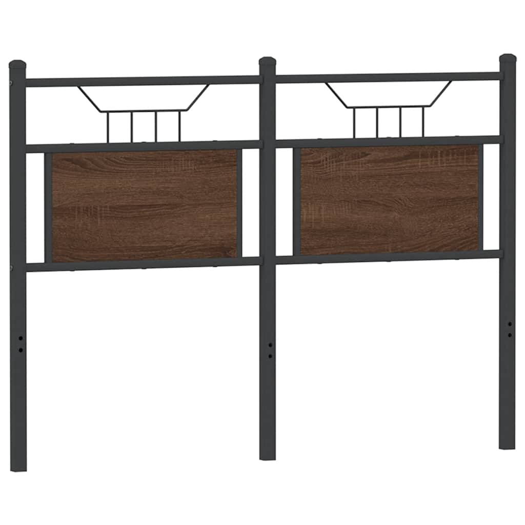 vidaXL Κεφαλάρι Καφέ Δρυς 120 εκ. Επεξεργασμένο Ξύλο/Ατσάλι