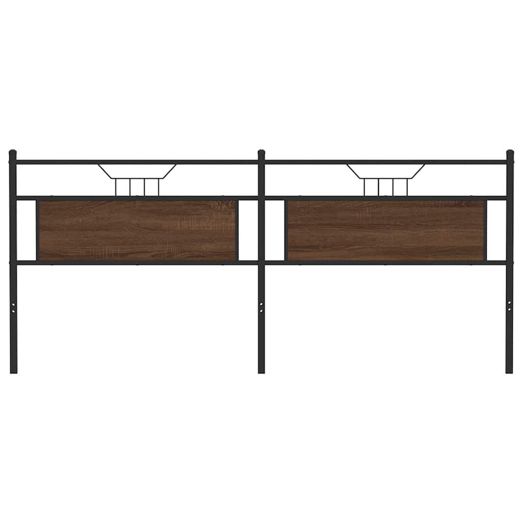 vidaXL Κεφαλάρι Καφέ Δρυς 193 εκ. Επεξεργασμένο Ξύλο/Ατσάλι