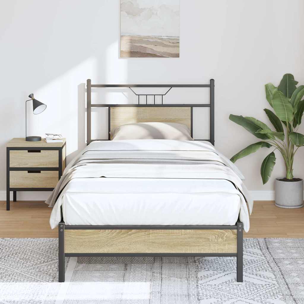 vidaXL Πλαίσιο Κρεβατιού Χωρ. Στρώμα Sonoma Δρυς 80x200εκ Επεξ. Ξύλο