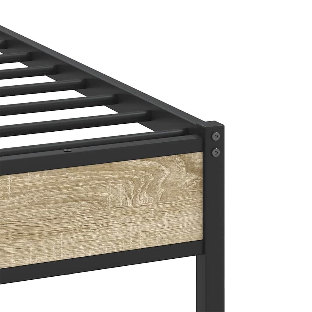 vidaXL Πλαίσιο Κρεβατιού Χωρ. Στρώμα Sonoma Δρυς 100x200εκ Επ. Ξύλο