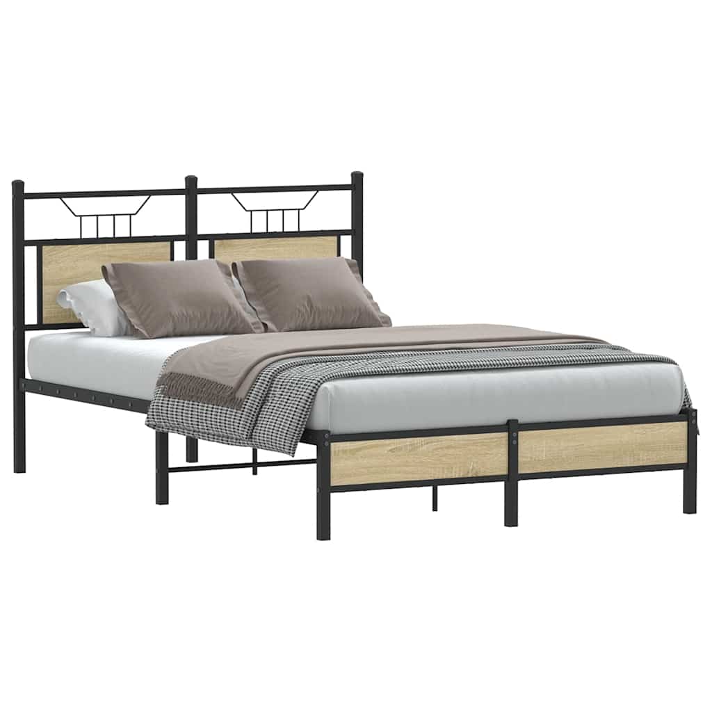 vidaXL Πλαίσιο Κρεβατιού Χωρ. Στρώμα Sonoma Δρυς 120x200εκ. Επ. Ξύλο