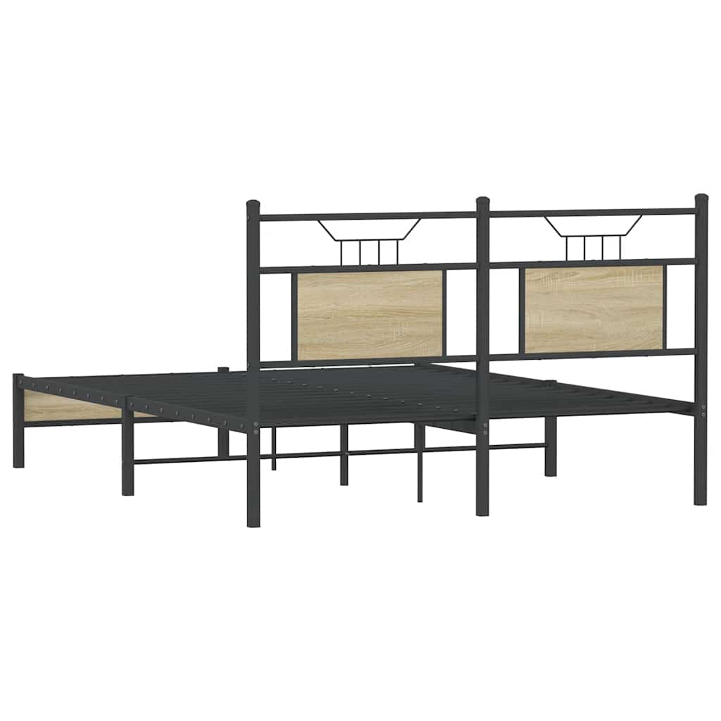 vidaXL Πλαίσιο Κρεβατιού Χωρ. Στρώμα Sonoma Δρυς 150x200εκ. Επ. Ξύλο