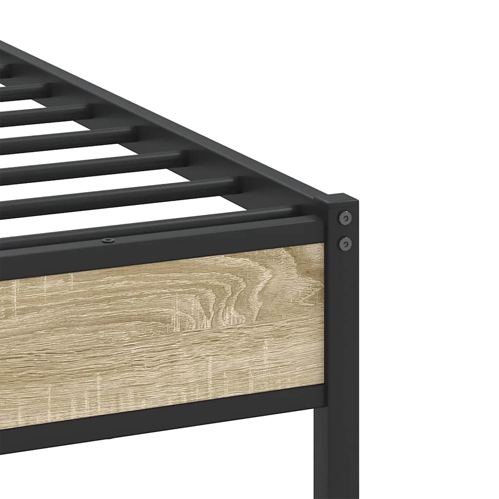 vidaXL Πλαίσιο Κρεβατιού Χωρ. Στρώμα Sonoma Δρυς 100x200εκ Επ. Ξύλο