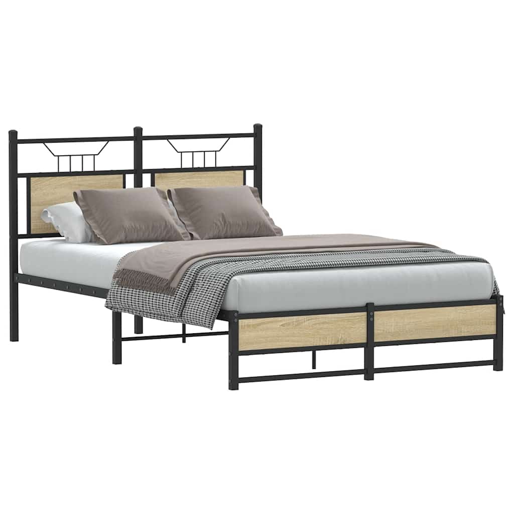 vidaXL Πλαίσιο Κρεβατιού Χωρ. Στρώμα Sonoma Δρυς 120x200εκ. Επ. Ξύλο