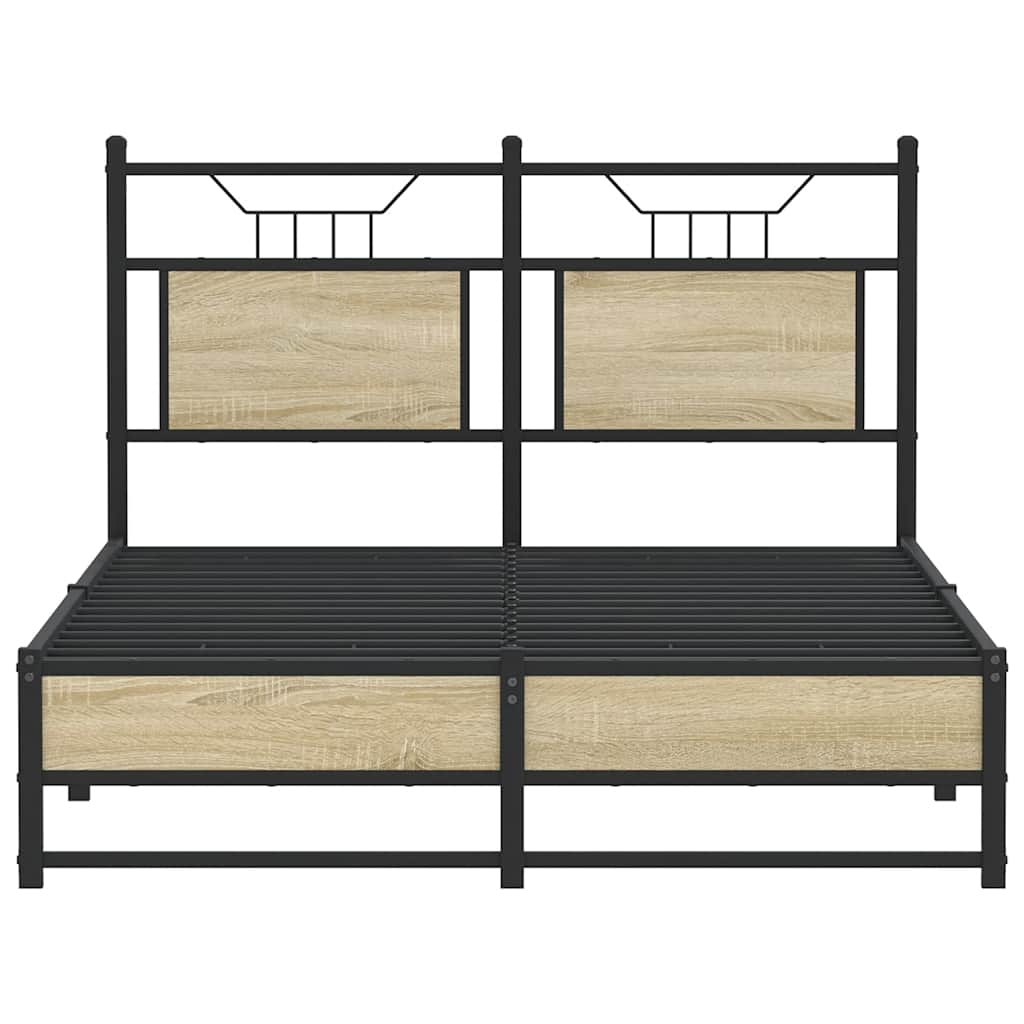 vidaXL Πλαίσιο Κρεβατιού Χωρ. Στρώμα Sonoma Δρυς 120x200εκ. Επ. Ξύλο
