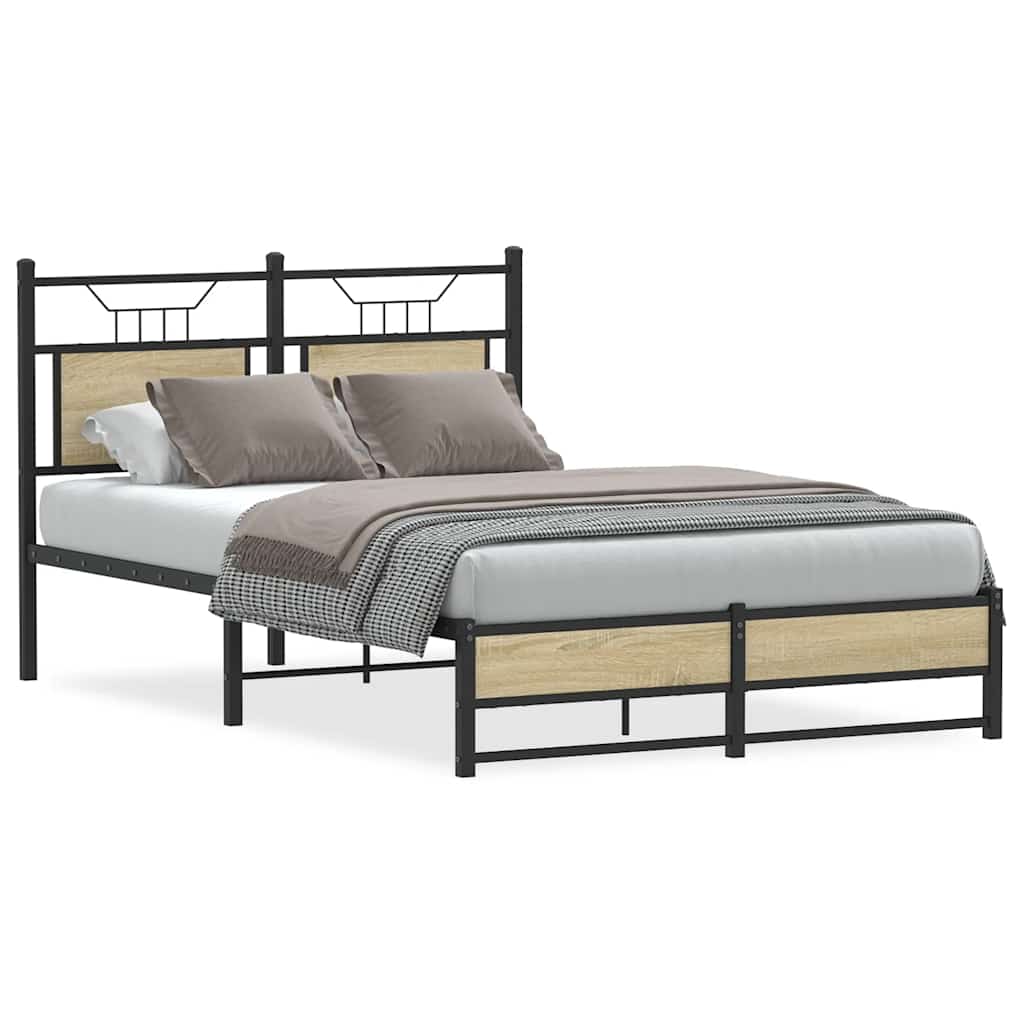 vidaXL Πλαίσιο Κρεβατιού Χωρ. Στρώμα Sonoma Δρυς 120x200εκ. Επ. Ξύλο