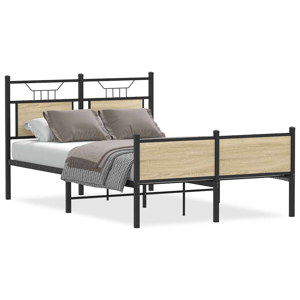 vidaXL Πλαίσιο Κρεβατιού Χωρ. Στρώμα Sonoma Δρυς 120x200εκ. Επ. Ξύλο