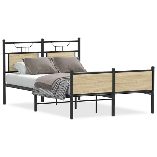 vidaXL Πλαίσιο Κρεβατιού Χωρ. Στρώμα Sonoma Δρυς 120x200εκ. Επ. Ξύλο