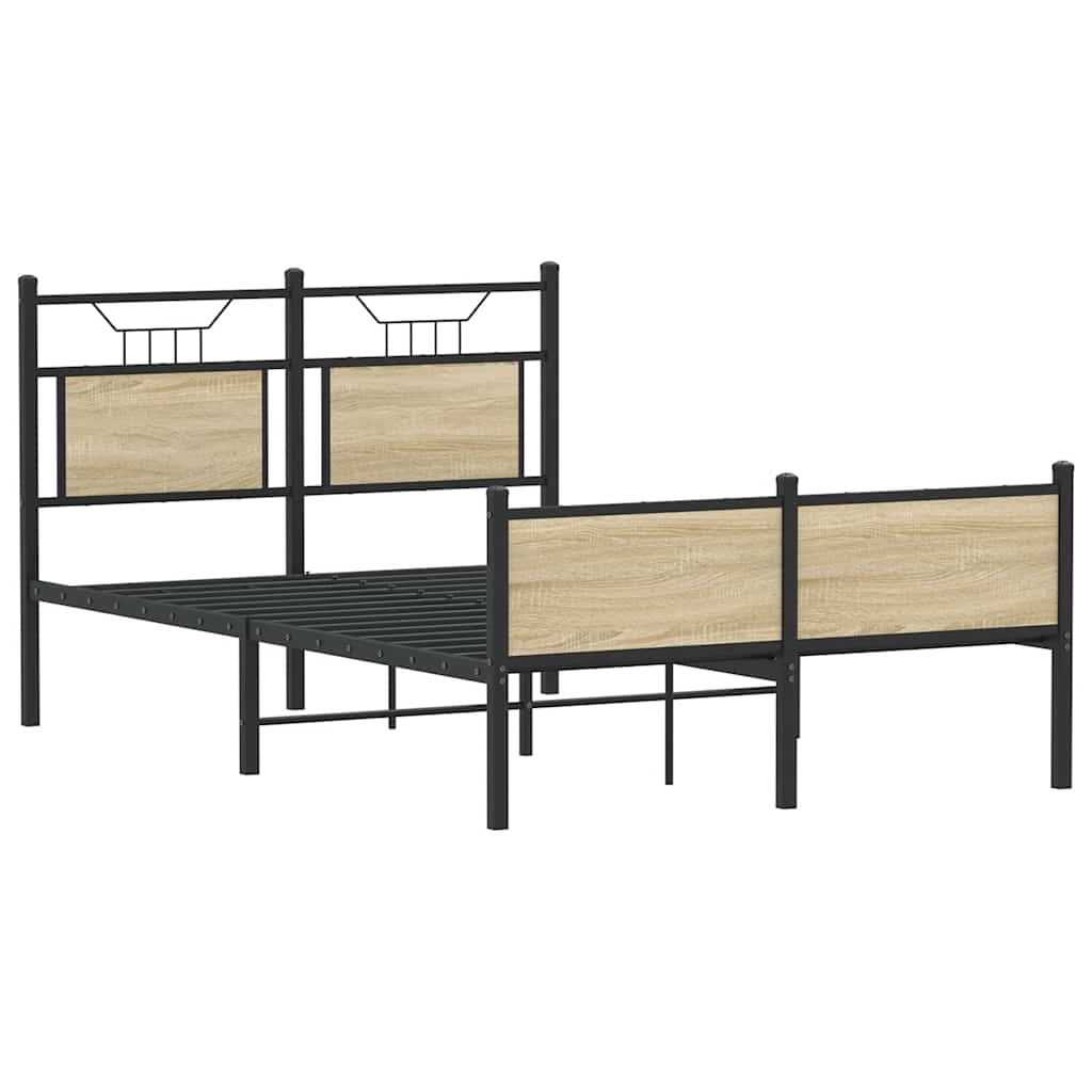 vidaXL Πλαίσιο Κρεβατιού Χωρ. Στρώμα Sonoma Δρυς 120x200εκ. Επ. Ξύλο