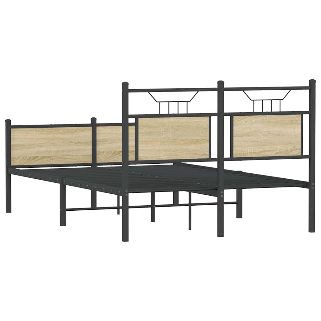vidaXL Πλαίσιο Κρεβατιού Χωρ. Στρώμα Sonoma Δρυς 120x200εκ. Επ. Ξύλο