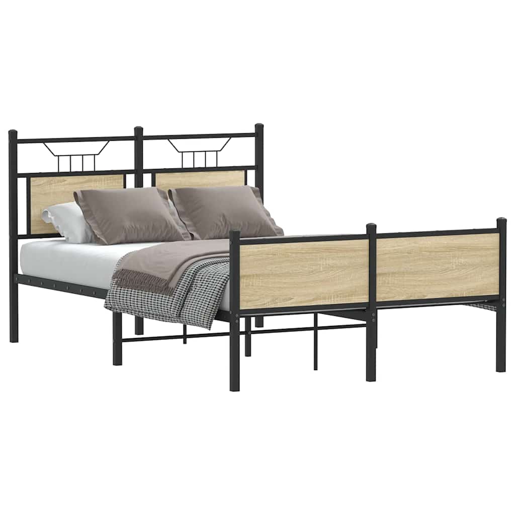 vidaXL Πλαίσιο Κρεβατιού Χωρ. Στρώμα Sonoma Δρυς 120x200εκ. Επ. Ξύλο