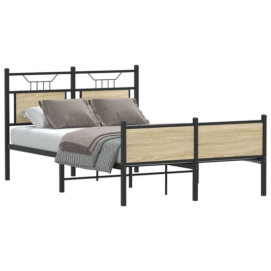 vidaXL Πλαίσιο Κρεβατιού Χωρ. Στρώμα Sonoma Δρυς 120x200εκ. Επ. Ξύλο