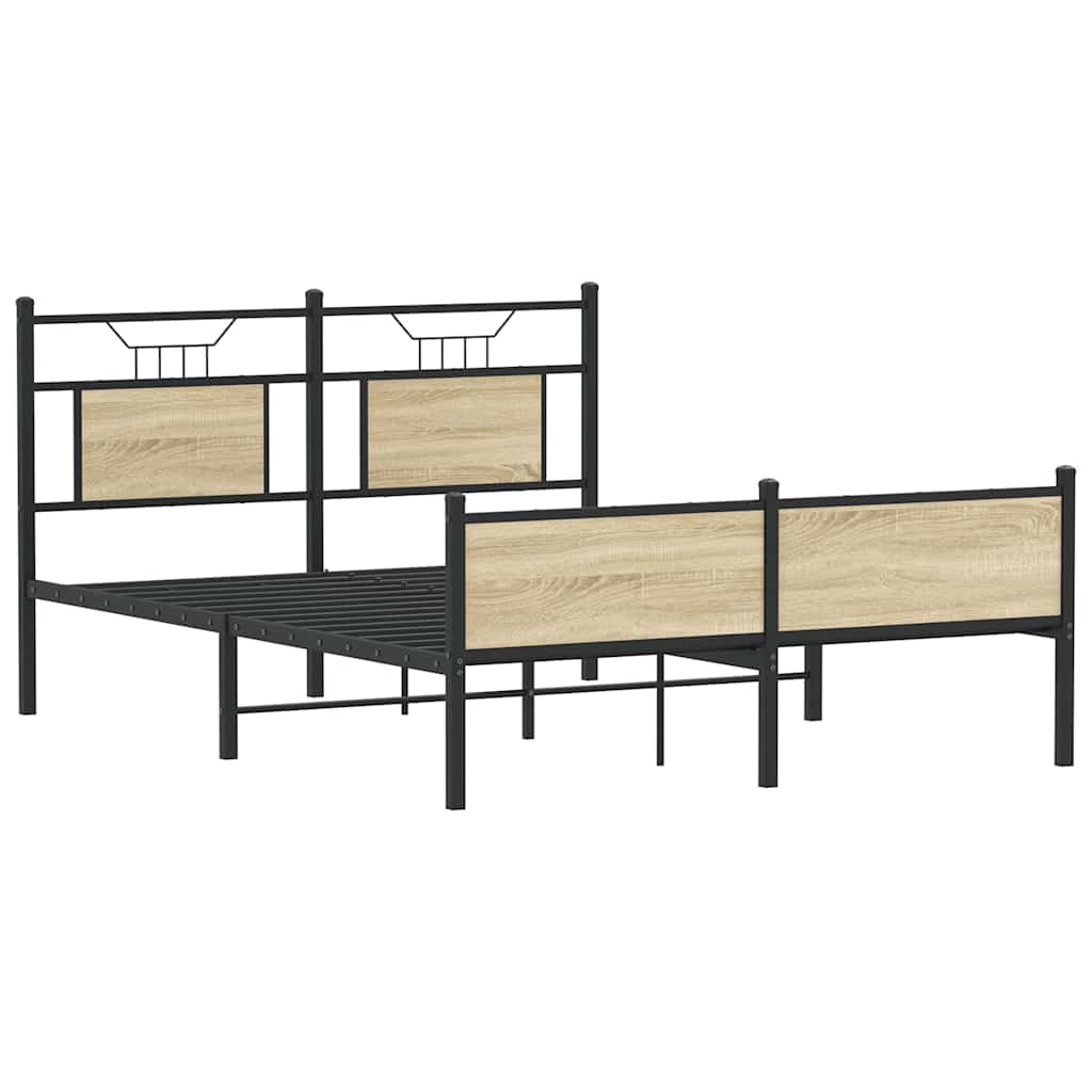 vidaXL Πλαίσιο Κρεβατιού Χωρ. Στρώμα Sonoma Δρυς 150x200εκ. Επ. Ξύλο