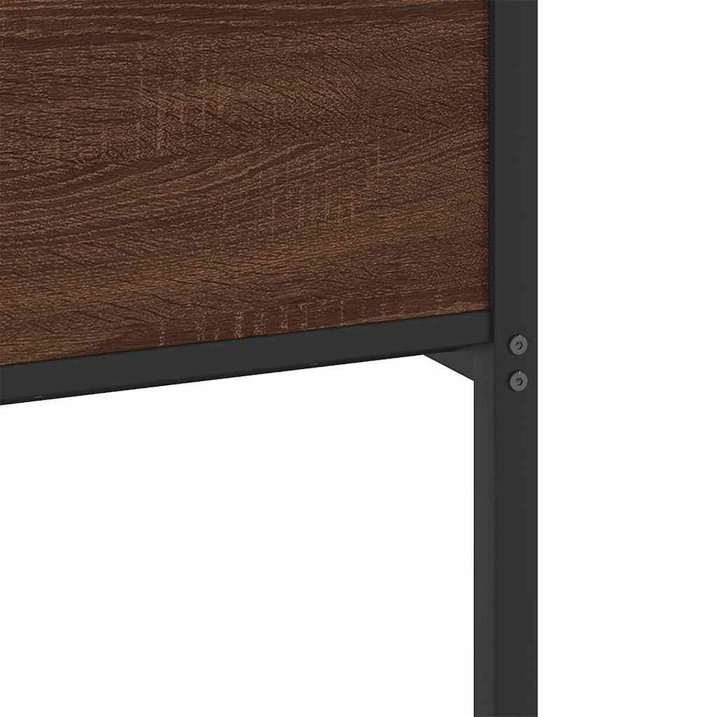 vidaXL Πλαίσιο κρεβατιού χωρίς στρώμα Καφέ Δρυς Κατασκευασμένο ξύλο