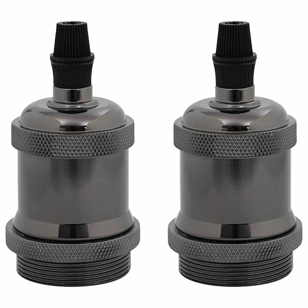 vidaXL Λαμπτήρες 2 τεμάχια γυαλιστερό μαύρο E27