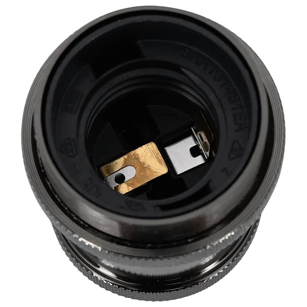 vidaXL Λαμπτήρες 2 τεμάχια γυαλιστερό μαύρο E27