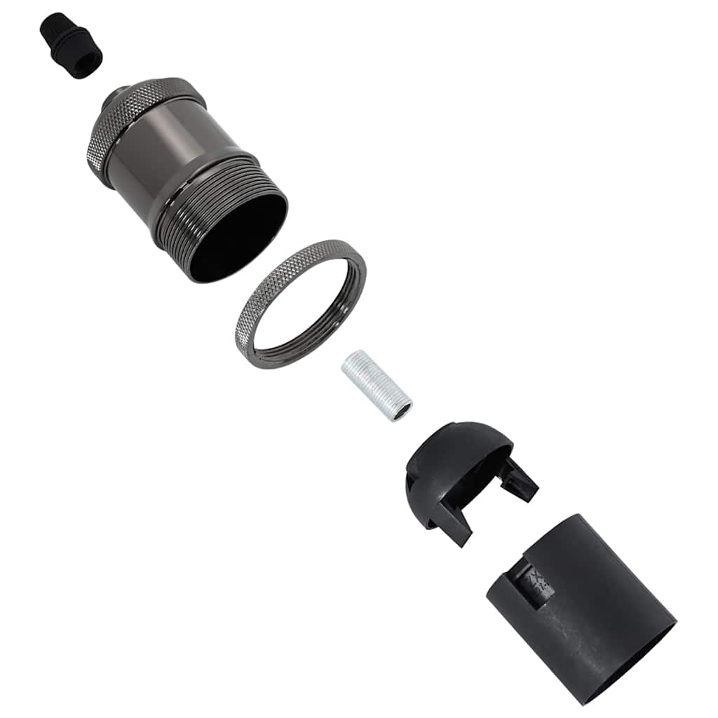 vidaXL Λαμπτήρες 2 τεμάχια γυαλιστερό μαύρο E27