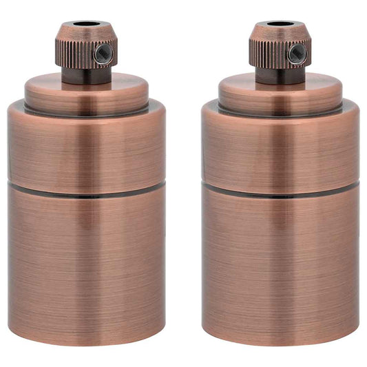 vidaXL Λαμπτήρες 2 τεμάχια Κόκκινο Χάλκινο E27