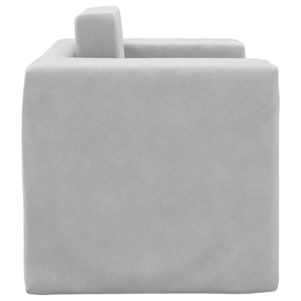 vidaXL Καναπές/Κρεβάτι Παιδικός Ανοιχτό Γκρι από Μαλακό Βελουτέ Ύφασμα