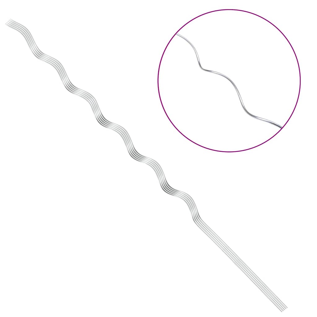 vidaXL Στήριξη φυτού 5 pcs Ασημί 150 x 0,6 x 0,6 εκ Ατσάλι