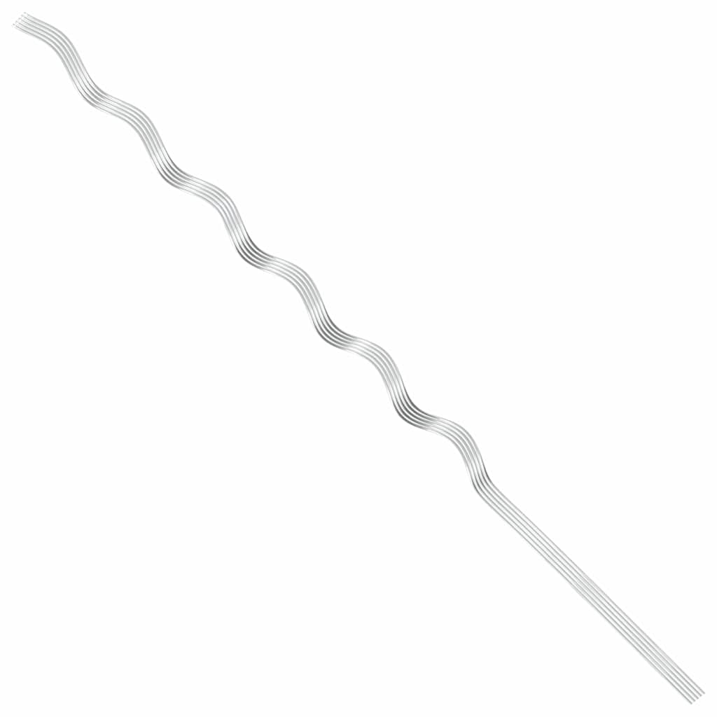 vidaXL Στήριξη φυτού 5 pcs Ασημί 150 x 0,6 x 0,6 εκ Ατσάλι