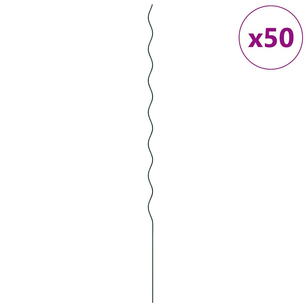 vidaXL Σπειροειδής Υποστήριξη Φυτών 50 τμχ 170 εκ Χάλυβας