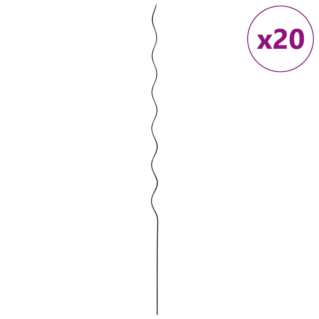 vidaXL Σπειροειδείς Υποστηρίξεις Φυτών (20 τμχ, 150 εκ, Ανοξείδωτο Χάλυβα)