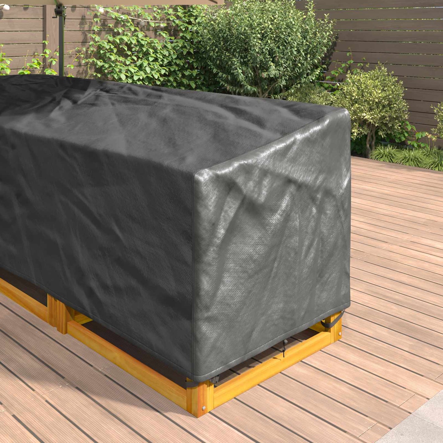 vidaXL Κάλυμμα επίπλων Μαύρο 260 x 210 x 80 cm Ύφασμα Oxford 420D