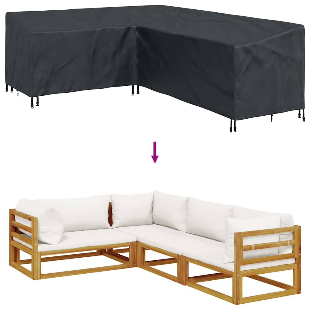 vidaXL Κάλυμμα επίπλων Μαύρο 260 x 210 x 80 cm Ύφασμα Oxford 600D