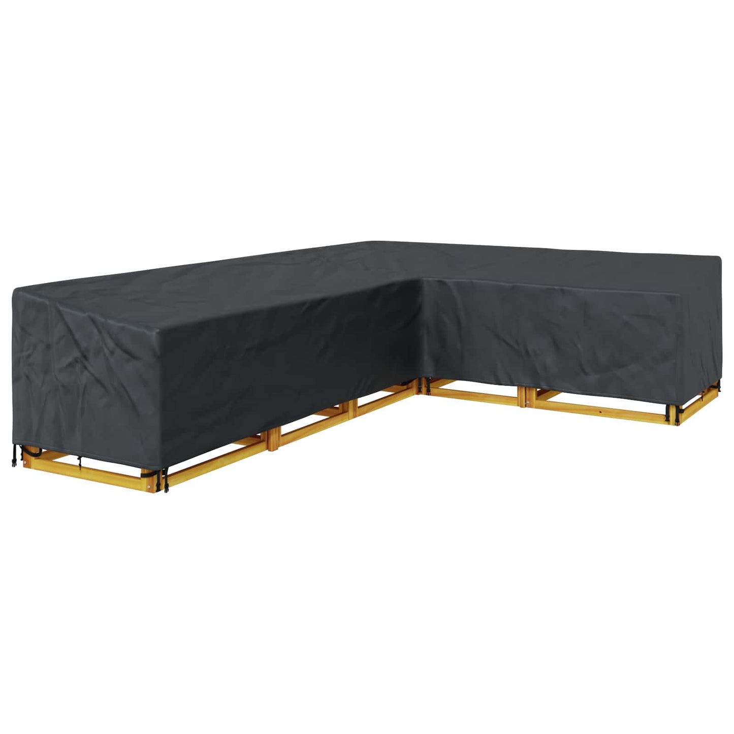 vidaXL Κάλυμμα επίπλων 355 x 275 x 80 εκ. Ύφασμα Oxford 600D Σχήμα L