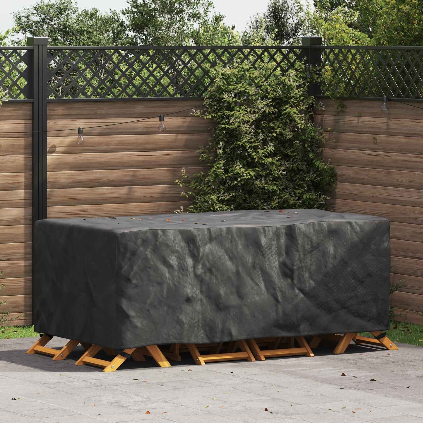 vidaXL Κάλυμμα επίπλων Μονόχρωμο Μαύρο 200 x 110 x 70 εκ. 210D