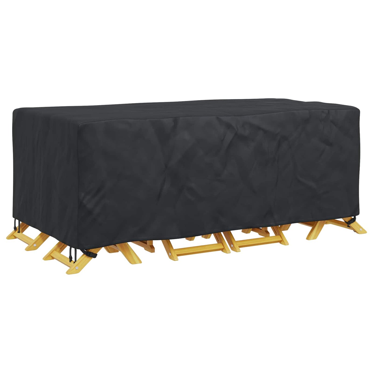 vidaXL Κάλυμμα επίπλων Μονόχρωμο Μαύρο 200 x 110 x 70 εκ. 210D