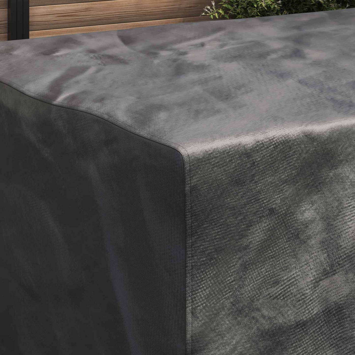 vidaXL Κάλυμμα επίπλων Μονόχρωμο Μαύρο 210 x 130 x 70 εκ. 600D