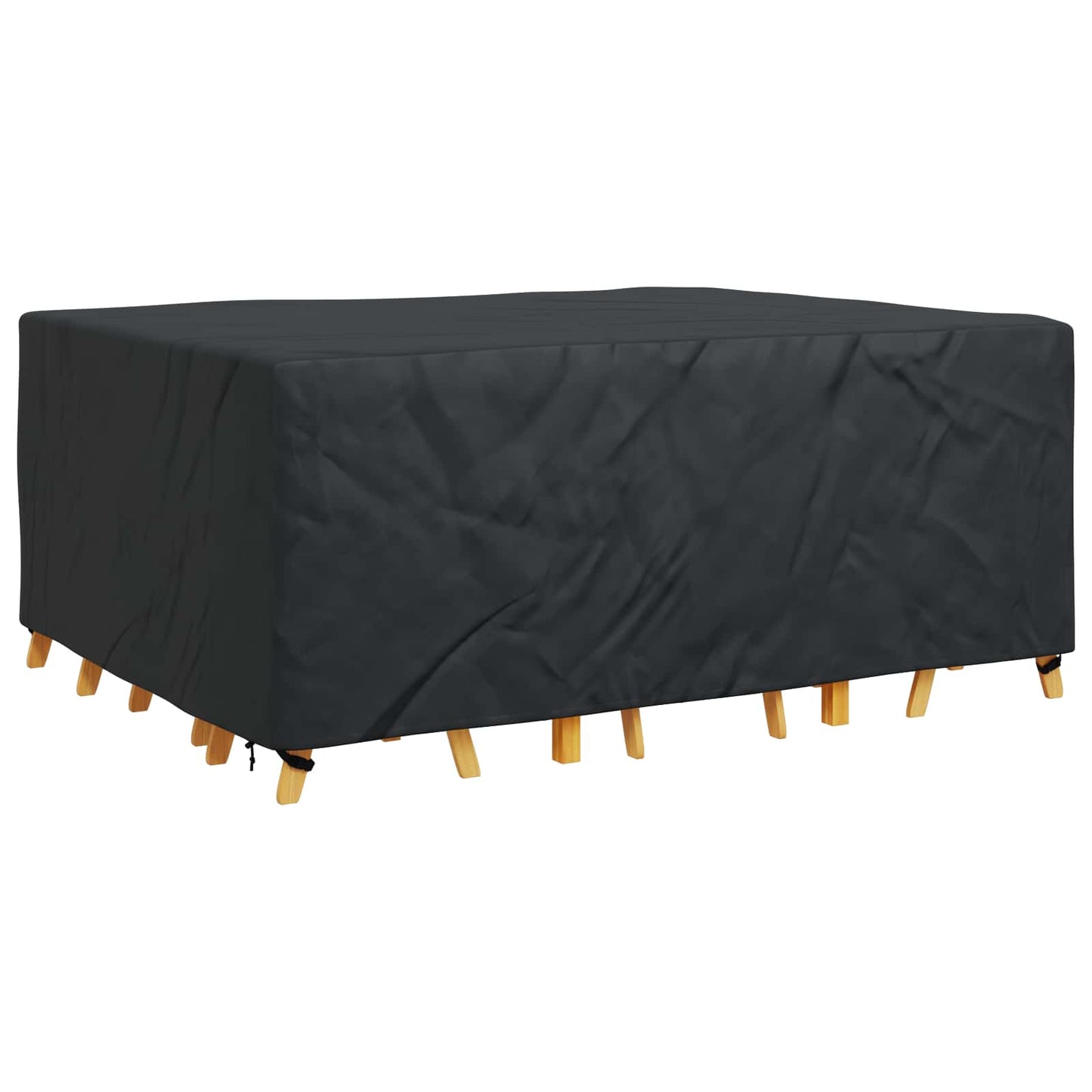 vidaXL Κάλυμμα επίπλων Μονόχρωμο Μαύρο 220 x 190 x 85 εκ. 600D