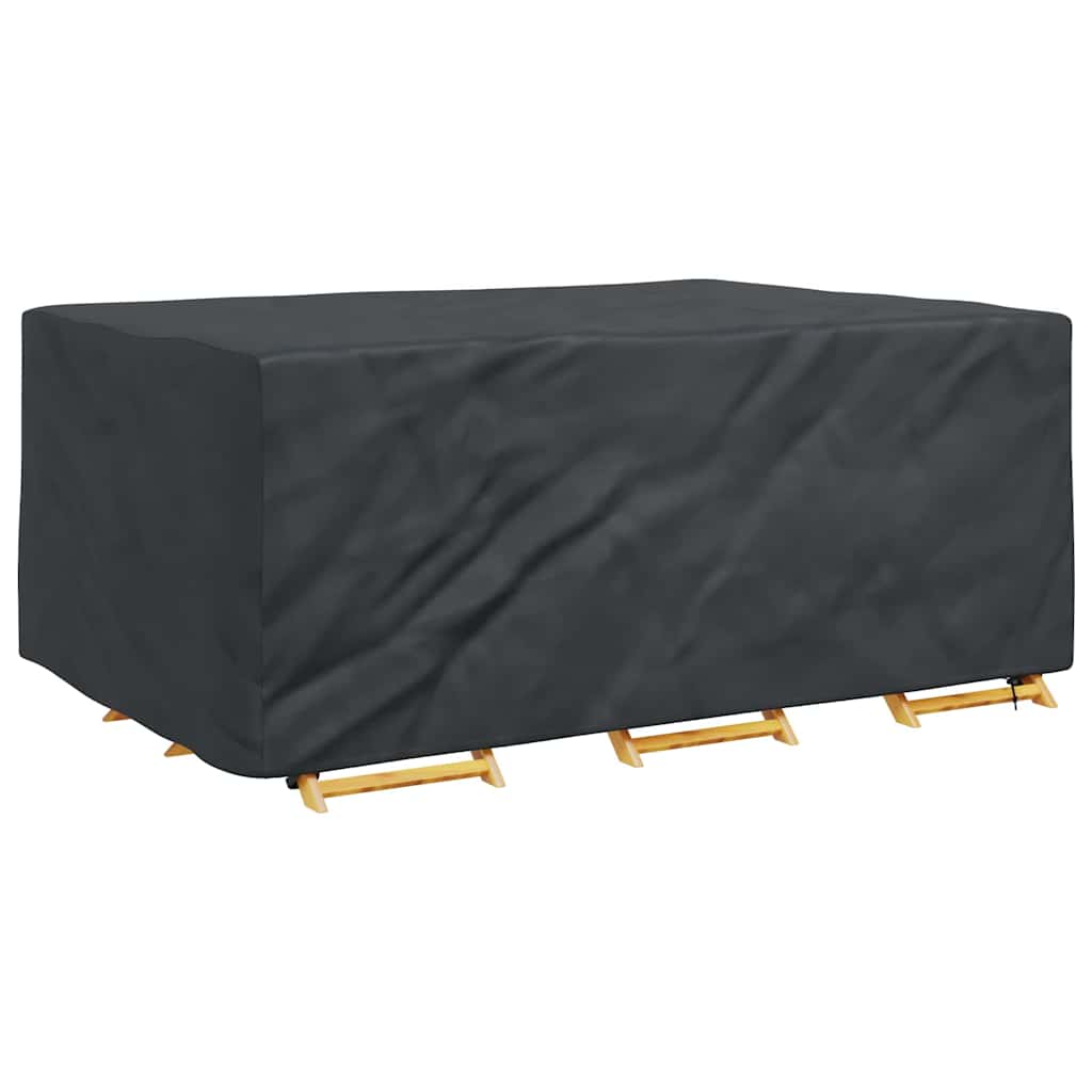 vidaXL Κάλυμμα επίπλων εξωτερικού χώρου Μαύρο 220 x 150 x 85 εκ. 600D