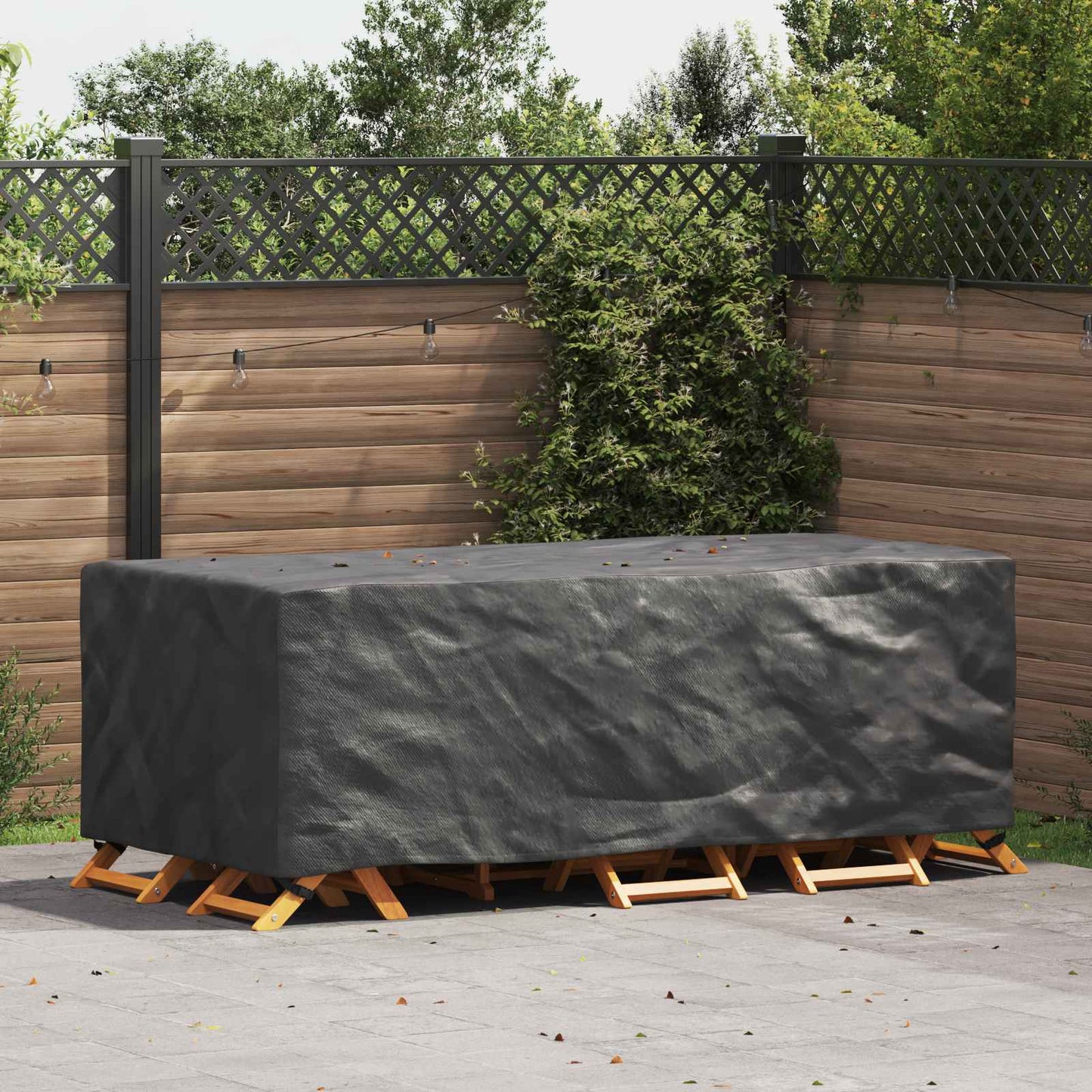 vidaXL Κάλυμμα επίπλων Μονόχρωμο Μαύρο 229 x 113 x 73 cm 420D
