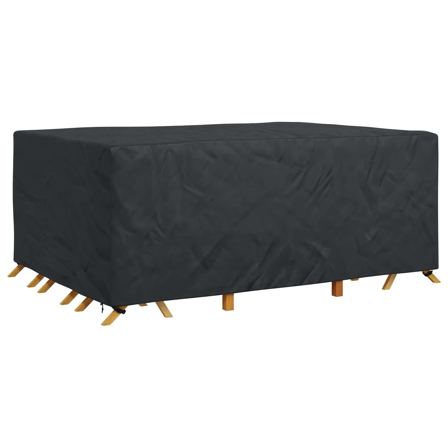 vidaXL Κάλυμμα επίπλων Μονόχρωμο Μαύρο 280 x 204 x 106 εκ. 600D