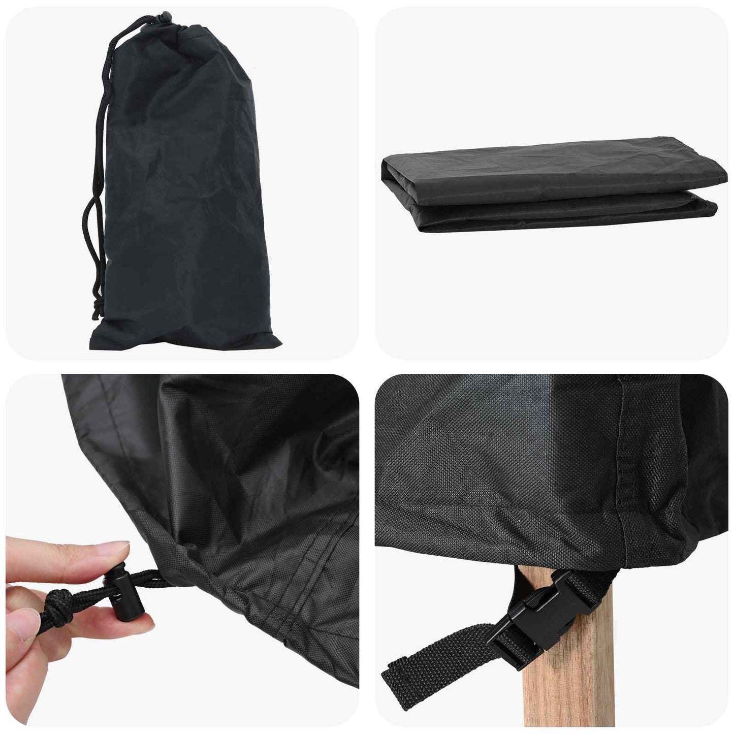 vidaXL Κάλυμμα επίπλων Μονόχρωμο Μαύρο 315 x 180 x 74 cm 420D