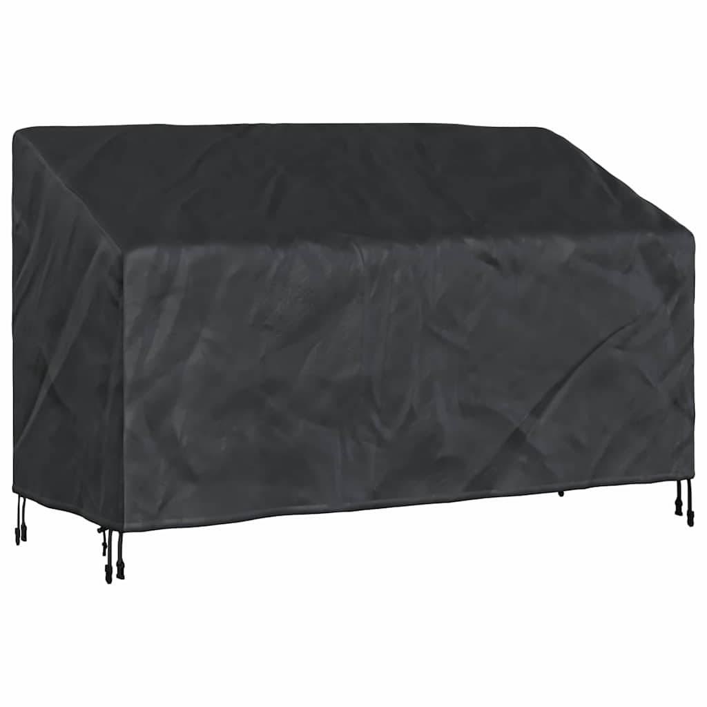 vidaXL Κάλυμμα Παγκάκι Κήπου Μαύρο 165 x 70 x 65 / 94 cm Ύφασμα 210D