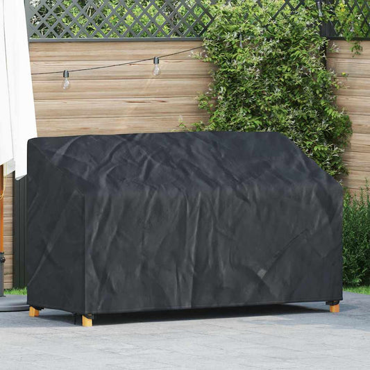 vidaXL Κάλυμμα Παγκάκι Κήπου Μαύρο 165 x 70 x 65 / 94 cm Ύφασμα 420D