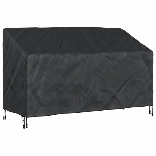 vidaXL Κάλυμμα Παγκάκι Κήπου Μαύρο 165 x 70 x 65 / 94 cm Ύφασμα 600D