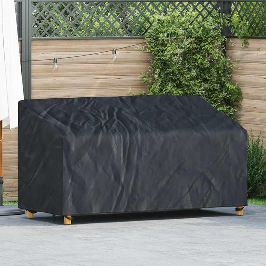 vidaXL Κάλυμμα Παγκάκι Κήπου Μαύρο 175 x 85 x 65 / 94 εκ Ύφασμα 420D