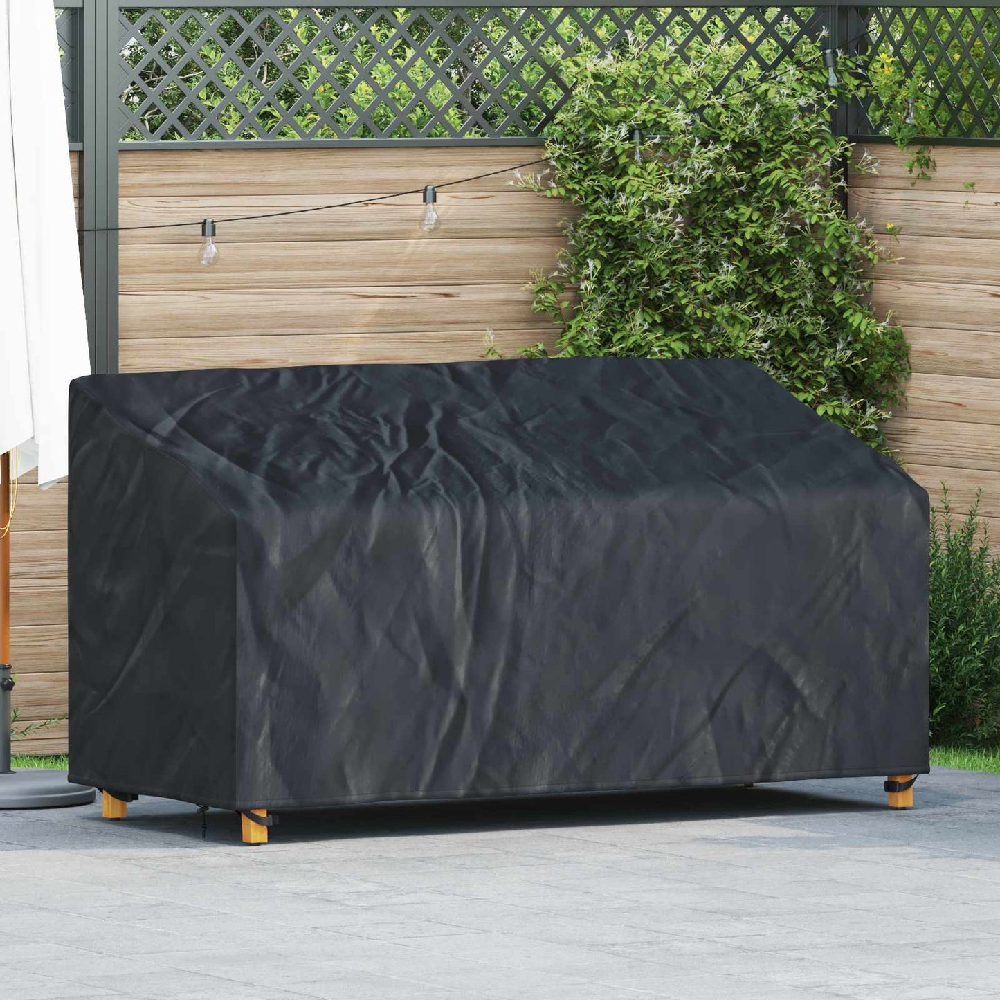 vidaXL Κάλυμμα Παγκάκι Κήπου 205 x 85 x 65 / 94 εκ Ύφασμα Oxford 210D