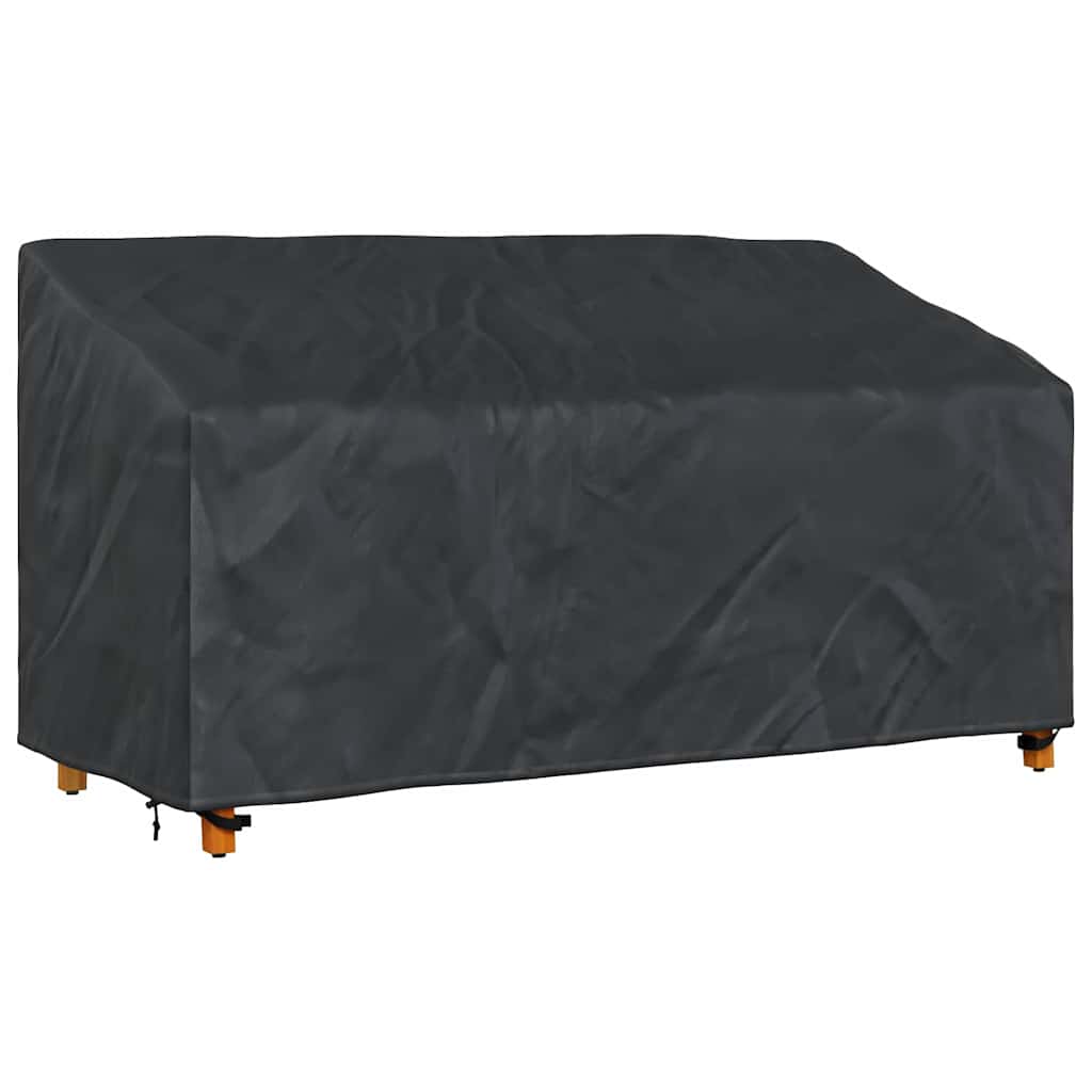 vidaXL Κάλυμμα Παγκάκι Κήπου Μαύρο 205 x 85 x 65 / 94 εκ Ύφασμα 420D