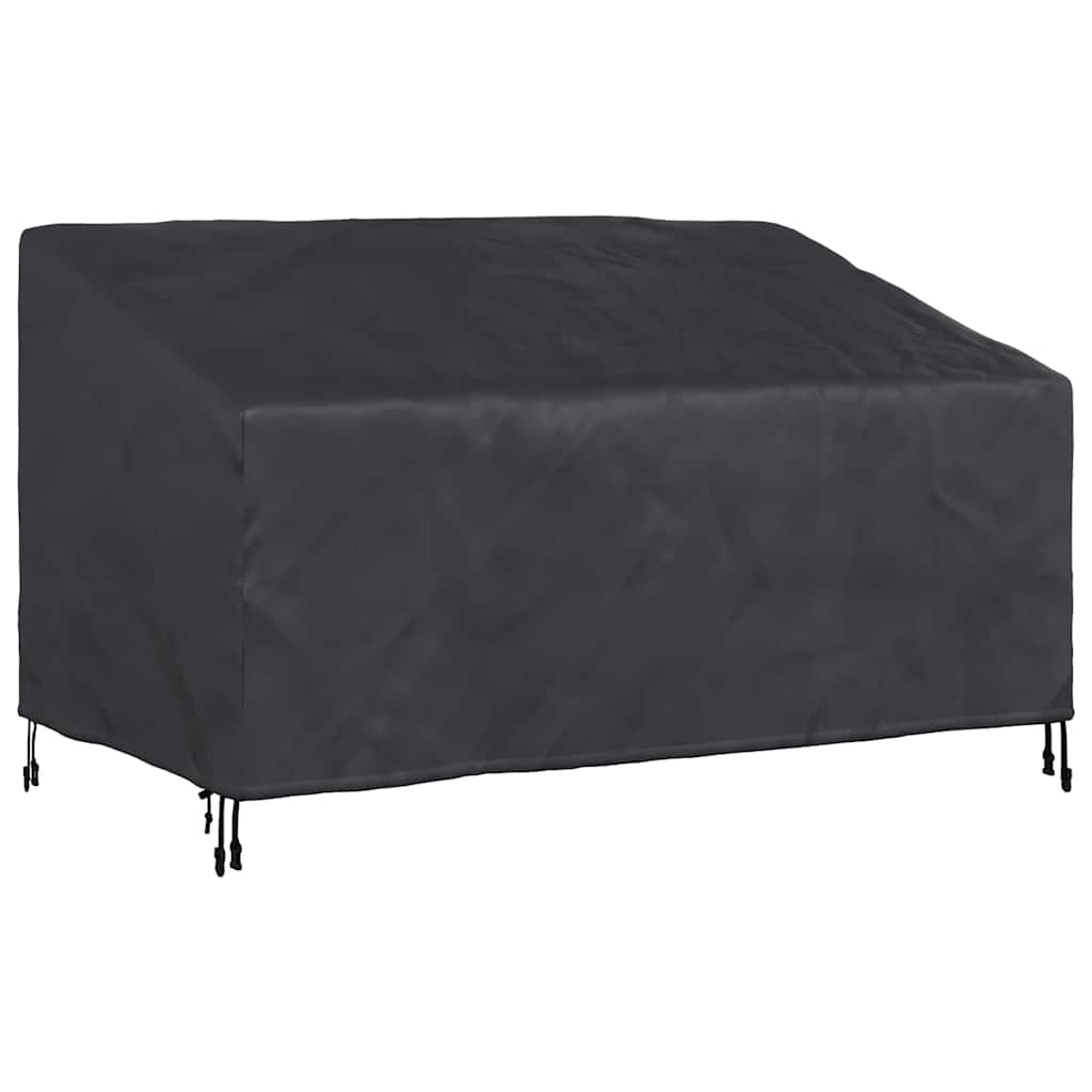 vidaXL Κάλυμμα Παγκάκι Κήπου Μαύρο 160 x 100 x 61 / 89 εκ Ύφασμα 210D
