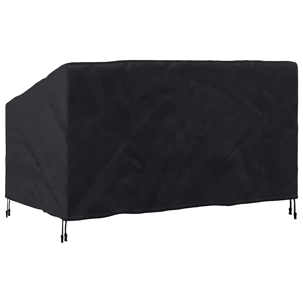 vidaXL Κάλυμμα Παγκάκι Κήπου Μαύρο 160 x 100 x 61 / 89 εκ Ύφασμα 210D