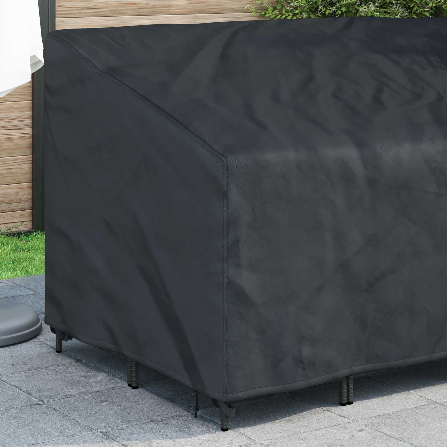vidaXL Κάλυμμα Παγκάκι Κήπου 160 x 100 x 61 / 89 εκ Ύφασμα Oxford 420D