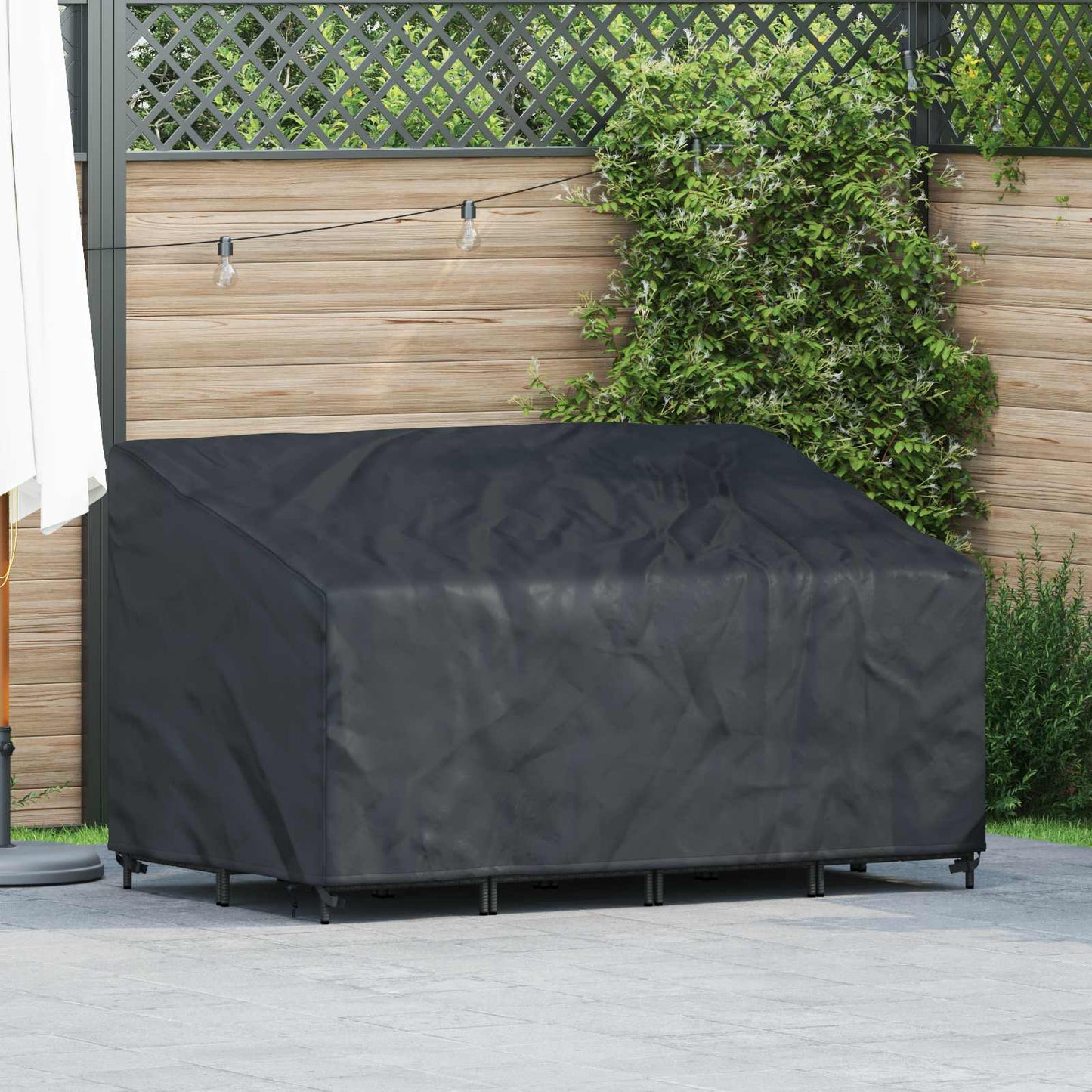 vidaXL Κάλυμμα Παγκάκι Κήπου 160 x 100 x 61 / 89 εκ Ύφασμα Oxford 420D